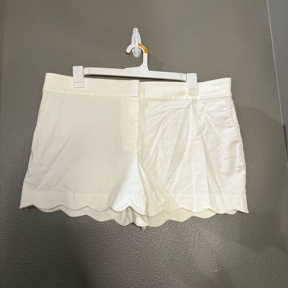 LOFT the riviera High Waist White Scalloped Shorts nwt - Picture 2 of 9